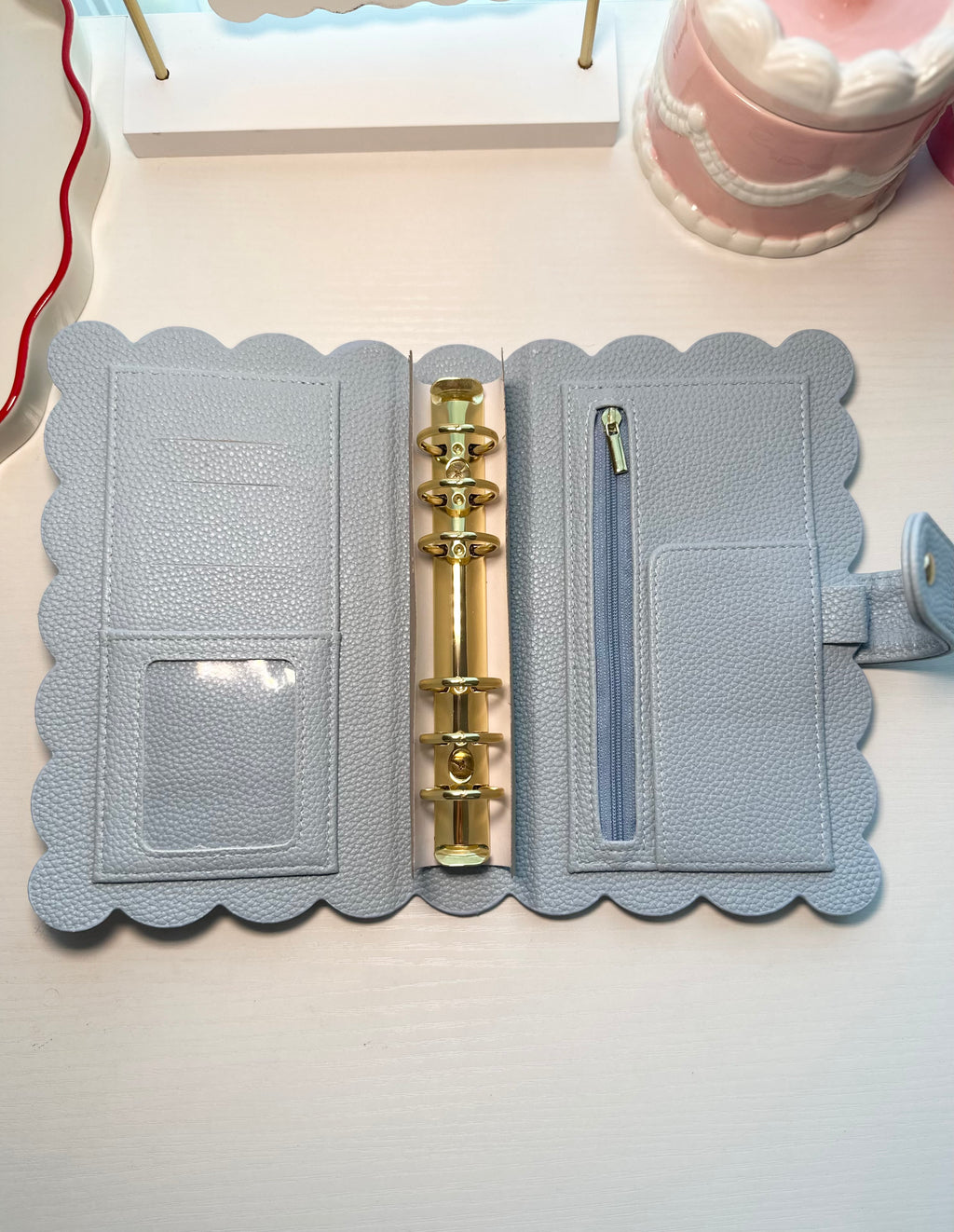 Flower edge Binder Blue