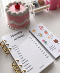Monthly savings Acrylic binder
