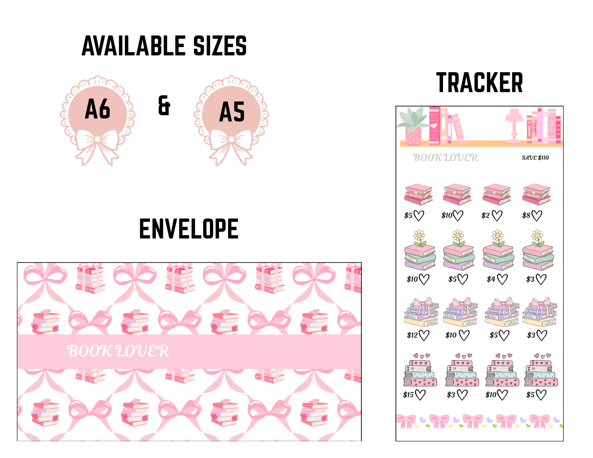 Book lover (tracker and envelope)