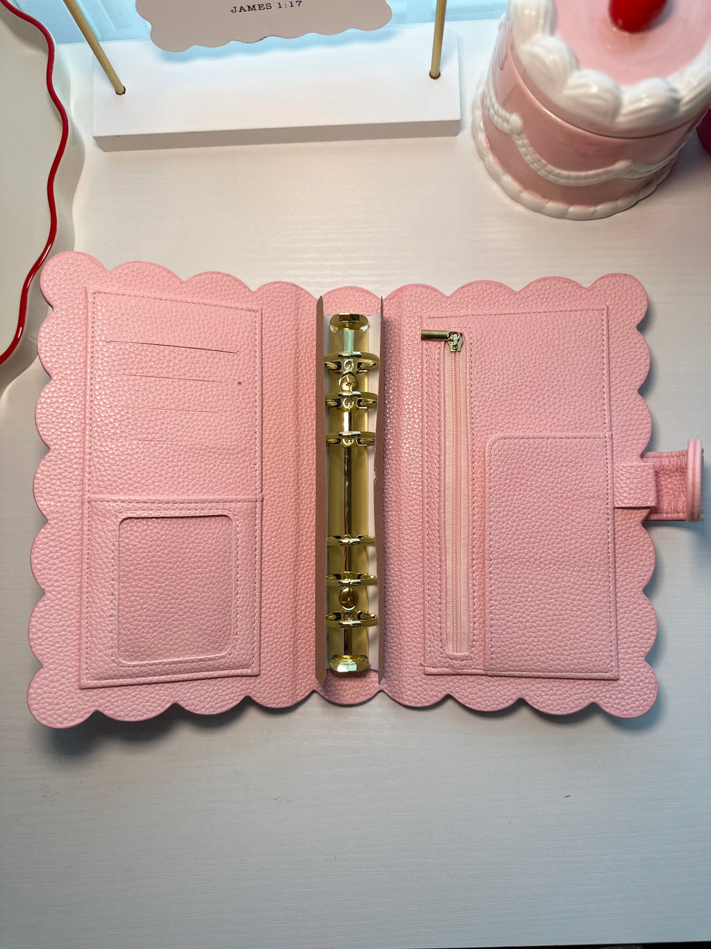 Flower edge Binder Pink