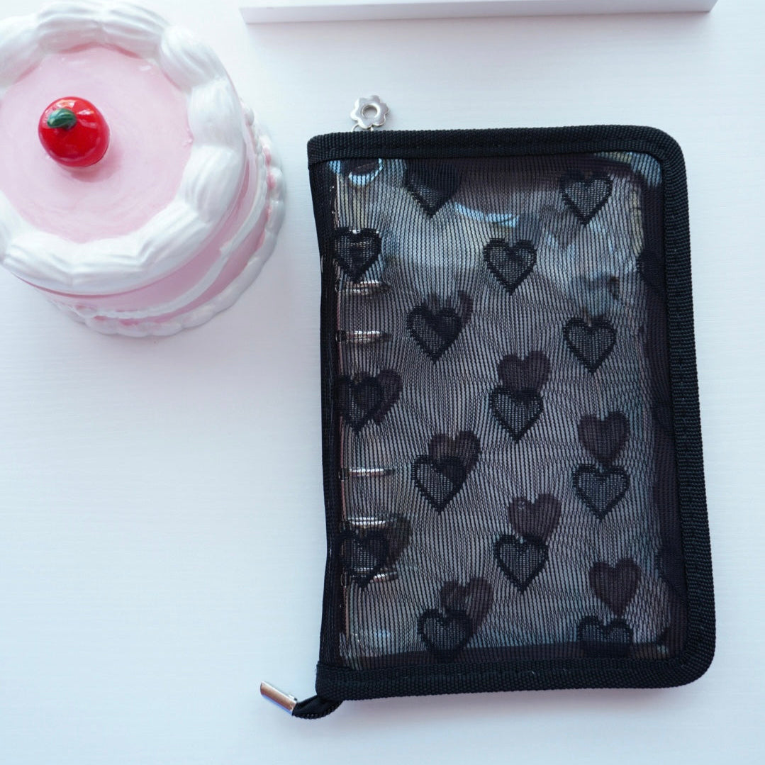 A6 Lace heart binder