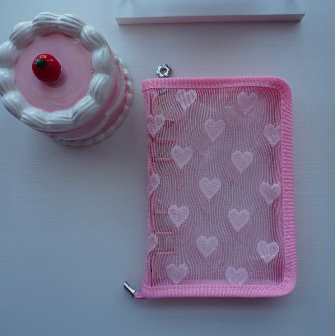 A6 Lace heart binder