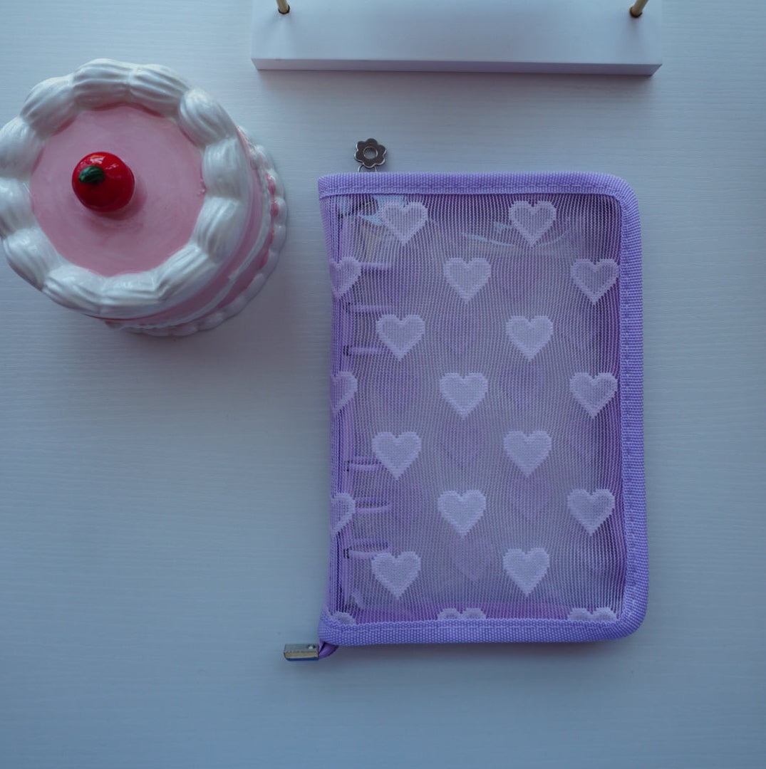 A6 Lace heart binder