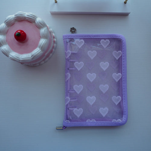 A6 Lace heart binder