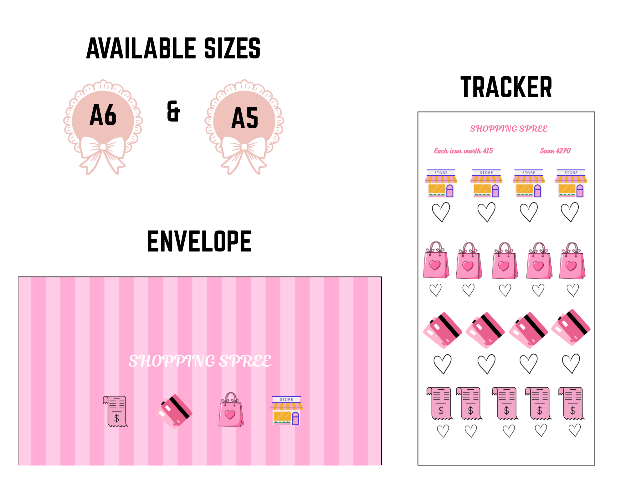 Shopping spree(tracker and envelope)